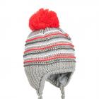 McBEANIE | Cappello peruviano junior con nastro da annodare e fodera interna grigio