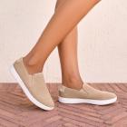 GIESSWEIN | Wood Sneaker Slip-On Donna Sandmel� sabbia