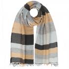 FASHION | Sciarpa con quadri multicolor 60x180cm nero