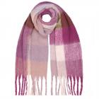 FASHION | Sciarpa scozzese da donna con frange 50x180cm viola 1