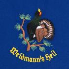 Blaue Sch�rze mit Motiv: Weidmann`s Heil blu