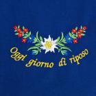 Blaue Sch�rze mit Motiv: Oggi giorno di riposo blu