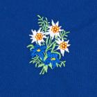 Grembiule blu per bambini con motivo: mazzo di fiori blu