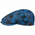 STETSON | Driver Cap Berretto con stampa in lino biologico blu