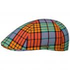 STETSON | Texas Check Berretto piatto in misto cotone con un vivace motivo a quadri colorato