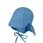 STERNTALER | Kids Cappello estivo UV 50+ con visiera con paraorecchie e laccetti celeste