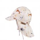 STERNTALER | Berretto visiera con coprinuca e laccetti beige