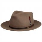 STETSON | Fedora Woolfelt Elegante cappello da uomo realizzato in lana marrone medio