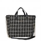FASHION | borsa shopping in tweed 34x37x14 nero