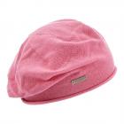 SEEBERGER | Berretto da donna in maglia realizzato al 100% in cotone con bordo arrotolato rosa