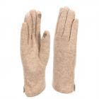 FASHION | Guanto da donna in jersey touchscreen con fodera in pile beige