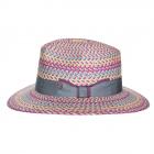 ALFONSO D'ESTE | Cappello di paglia da donna a righe in un'attraente combinazione di colori blu