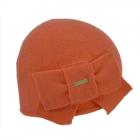 SEEBERGER | Cappello da donna in lana con rifinitura a fiocco 100% lana vergine ruggine