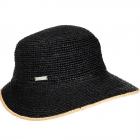 SEEBERGER | Incantevole cappello da donna realizzato all'uncinetto con paglia accartocciata nero