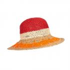 SEEBERGER | Cloche di carta all'uncinetto multicolore rosso scuro