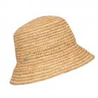 SEEBERGER | Cappello da pescatore in paglia di rafia a righe sabbia