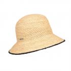 SEEBERGER | Cloche in rafia all'uncinetto nero