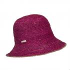 SEEBERGER | Cloche in rafia all'uncinetto viola 1