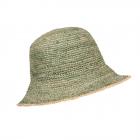SEEBERGER | Cloche in rafia all'uncinetto verde