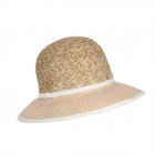 SEEBERGER | Cappello da donna in paglia misto cartapesta cloche naturale