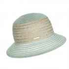 SEEBERGER | Cappello a campana da donna in misto paglia naturale verde