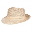 SEEBERGER | Cappello estivo Fedora in misto viscosa a treccia bogart naturale