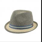 BARTS | Cappello trilby di paglia multicolore per l'estate blu scuro