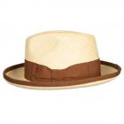 ALFONSO D'ESTE | Cappello Panama con nastro in gros-grain monocolore e tesa ribaltabile al campione