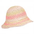 MODA | Cloche a campana di carta da donna a righe con paillettes naturale