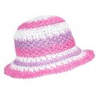MODA | Cloche a campana di carta da donna a righe con paillettes rosa