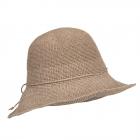 HUTTER | Cappello estivo leggero e arioso da donna in carta all'uncinetto fango
