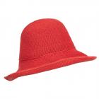 HUTTER | Cappello estivo leggero e arioso da donna in carta all'uncinetto rosso