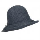 HUTTER | Cappello estivo leggero e arioso da donna in carta all'uncinetto blu scuro