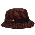 ALFONSO D'ESTE | Cappello da pesca da donna a secchiello in lana vergine rosso