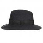 HUTTER | Cappello in feltro premium antracite con nastro Step nero antracite