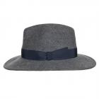 HUTTER | Cappello in feltro premium grigio con nastro nero grigio