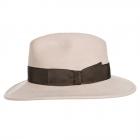 HUTTER | Cappello in feltro di qualit� superiore, beige con nastro Step marrone beige