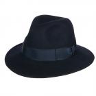 HUTTER | Cappello in feltro premium blu con nastro Step blu blu