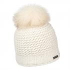 NORTON | cappello a pompon in alpaca 68% con piccole paillettes bianco