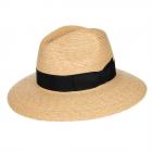 HUTTER | Cappello in rafia premium con fascia nera naturale