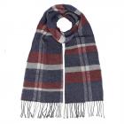 FASHION | Sciarpa in misto lana a motivi 30 x 170 cm blu