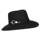 FASHION | Cappello Fedora da donna con fibbia in metallo nero