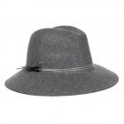 MODA | Cappello da donna Fedora con catena grigio