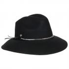 MODA | Cappello da donna Fedora con catena nero