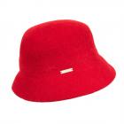 SEEBERGER | Cloche da donna in lana cotta rosso fuoco