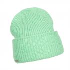 SEEBERGER | Cappello da donna in maglia con risvolto verde chiaro