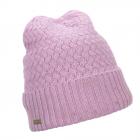 SEEBERGER | Cappello da donna in maglia con risvolto e motivo a cavo lilla