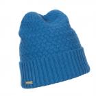 SEEBERGER | Cappello da donna in maglia con risvolto e motivo a cavo blu