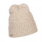 SEEBERGER | Cappello da donna in maglia con risvolto e motivo a cavo camello