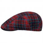 STETSON | Berretto piatto con motivo a quadri e sottile sfumatura di colore blu